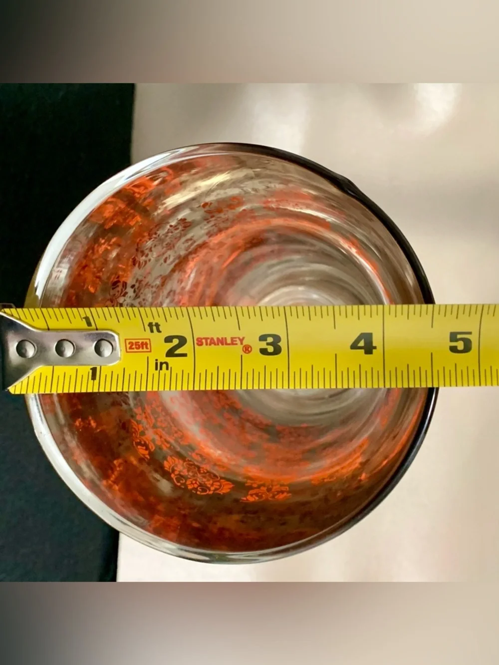 🔍 ❤️ Ruby Red Glass Goblet Votive Candle Holder with Ornate Gold Floral Pattern
